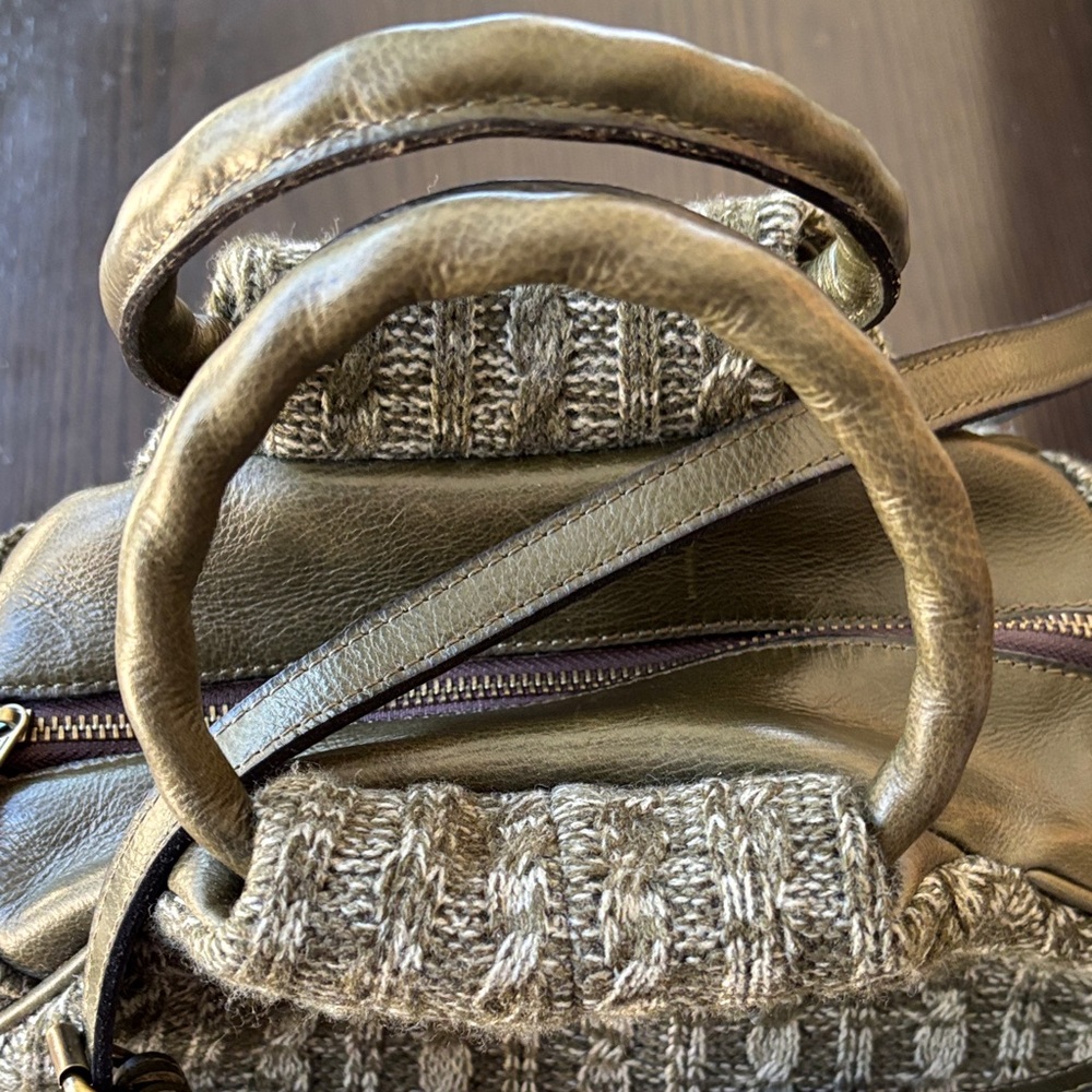 Patricia Nash Green Knit Crossbody Bag - Picture 5 of 7